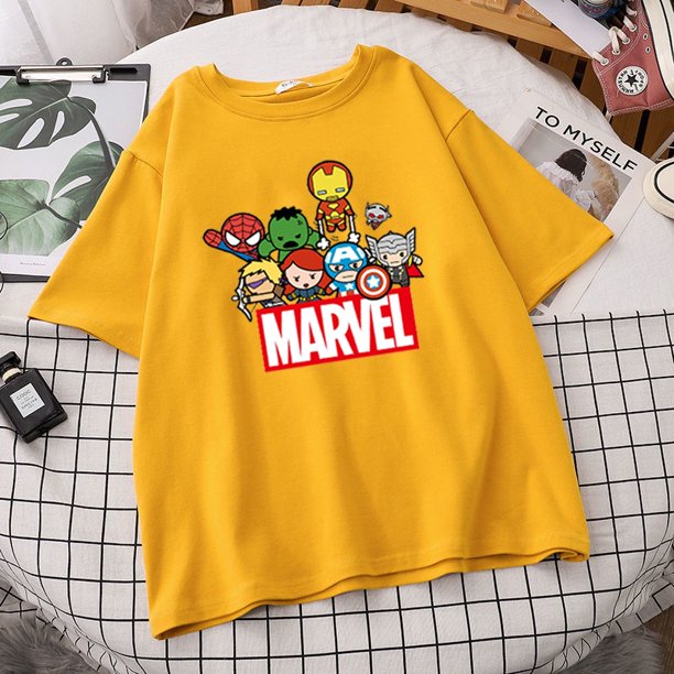 Cartoon Marvel printing short sleeve t-shirt for womenpangjing
