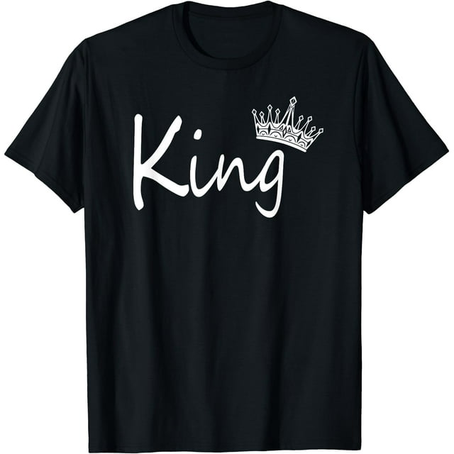 T-Shirt Assorti Couronne Roi et Reine pour Lui et Elle - comme sur L'Image - L