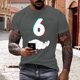 thumbnail image 1 of Tops para hombre, blusas y camisas de manga corta con cuello redondo para hombre, jersey informal con cuello redondo estampado para hombre, pantalones cortos deportivos para fitness, blusa de poliéste, 1 of 5