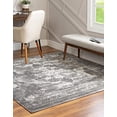 thumbnail image 5 of Unique Loom 3141299 6 x 6 ft. Salle Garnier Sofia Square Rug, Gray, 5 of 5