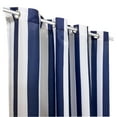 thumbnail image 3 of Seaside Stripe Indoor/Outdoor Grommet Curtain Panel - Pair each 50" x 84" in Indigo, 3 of 5