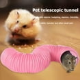 thumbnail image 1 of Túnel Para Mascotas Túnel de diversión para mascotas pequeñas, juguete de tubo de canal telescópico plegable de plástico (rosa), 1 of 5