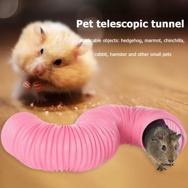 Túnel Para Mascotas Túnel de diversión para mascotas pequeñas, juguete de tubo de canal telescópico plegable de plástico (rosa)