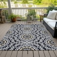 thumbnail image 6 of Addison Rugs Chantille Indoor/Outdoor Transitional Circles Black Washable Rectangle Rug, 3' x 5', 6 of 6