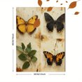 thumbnail image 3 of Qisvanset 12x16 Inch Framed Canvas Wall Art Vintage Botanical Butterfly Green Leaf Rustic Farmhouse Wall Decor Set, 3 of 8