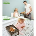 thumbnail image 6 of Bed Tray Table Folding Legs with Handles Groove Breakfast Food Tray for Sofa, Bed, Eating, Drawing, Platters Serving Lap Desk Snack Tray, Bamboo Breakfast Trays, Bed Trays, Serving Trays, 6 of 7