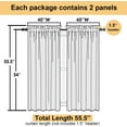 thumbnail image 4 of shiyou-Turquoise Sheer Curtains 54 Inch Length 2 Panels, Light Filtering Voile Curtain Drapes for Kitchen Bedroom Small Windows, Dual Rod Pocket Living Room Sheer Curtains, 40 W x 54 L Inches, 4 of 4