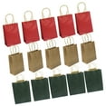 thumbnail image 5 of 15 piezas 15x8x21cm bolsa de papel Kraft cajas de Navidad regalo festivo bolsas de mano contenedores de soporte de chocolate para la tienda del hogar, 5 of 5