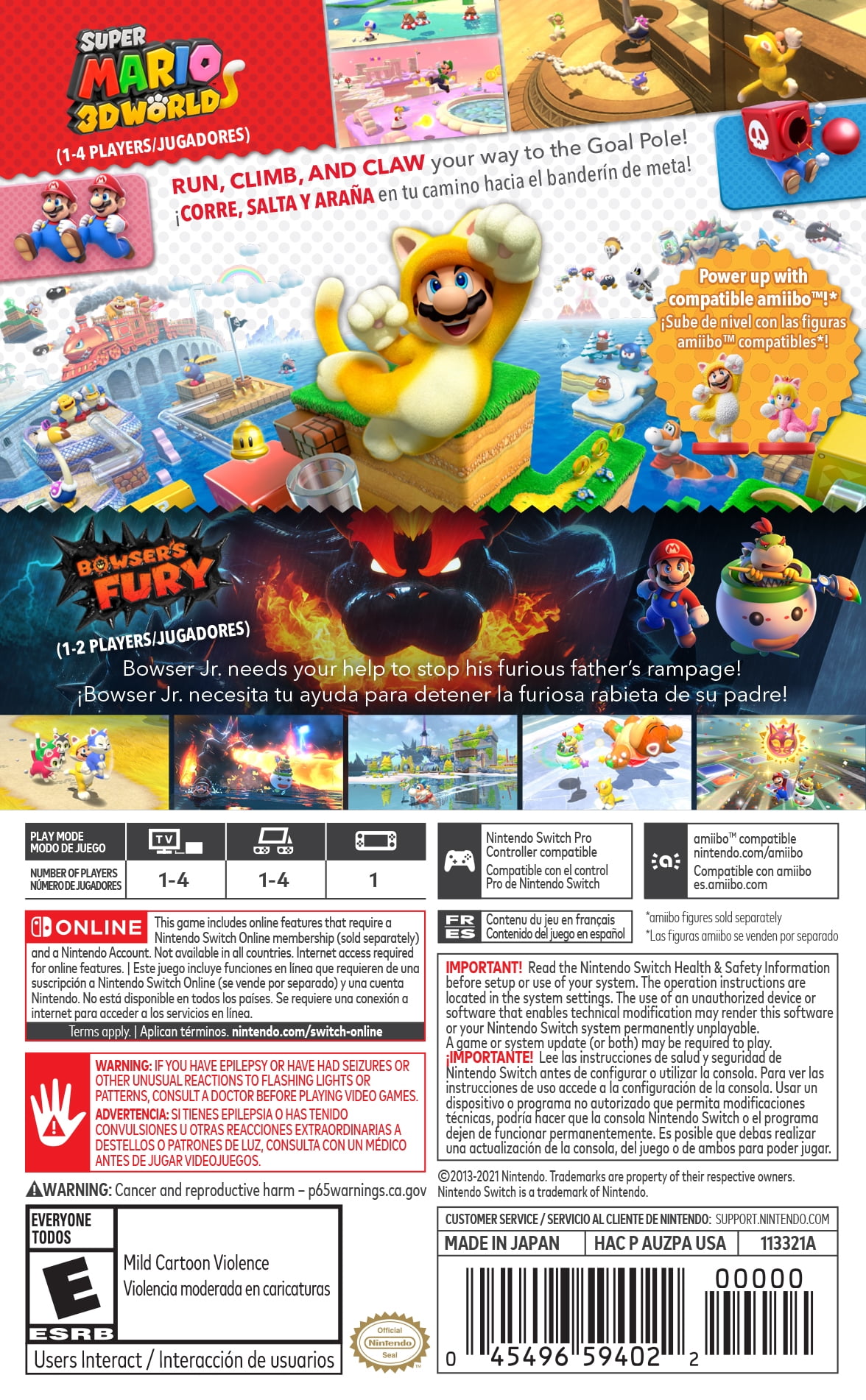 Super Mario 3D world + Bowser's fury Published by Nintendo - Eisenhower  Public Library