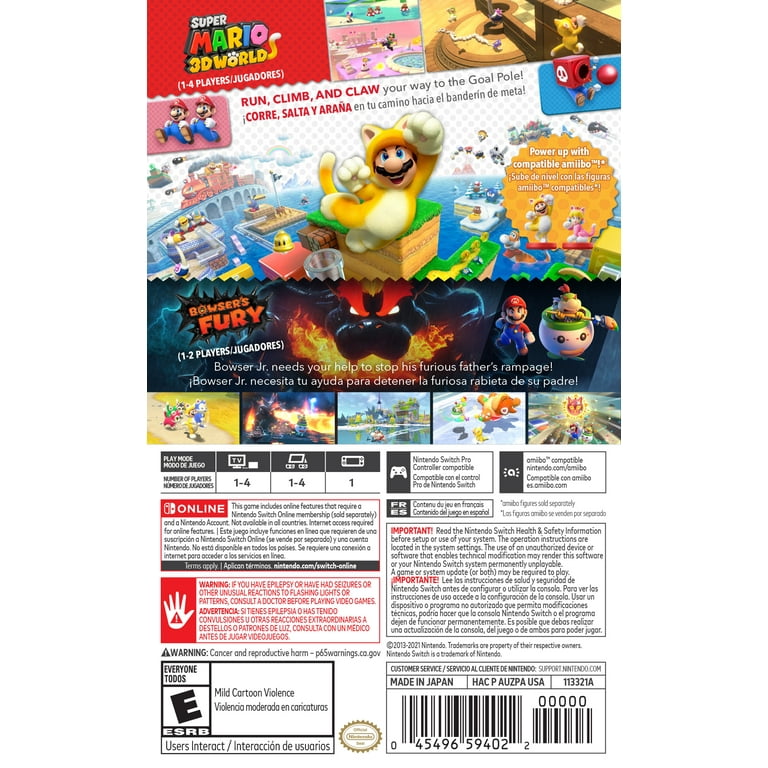 Super Mario 3D World + Bowser's Fury - Nintendo Switch - U.S. Version 