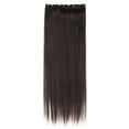 thumbnail image 4 of LELINTA 23" Long Straight Full Head Clip in Synthetic Hair Extensions Double Weft 7 Pieces 16 Clips 220g, 4 of 5