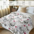thumbnail image 2 of Shih Tzu Sherpa Throw Blanket - Super Soft Fuzzy Cozy Warm Red Hearts Dog Blanket Thick Plush Fluffy Blankets for Teen Girls Women Couch Bed Sofa Chair Men Boys Gift (Throw, 50x60 Inches), 2 of 6