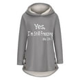 thumbnail image 5 of Plus Size Long Thermal Hoodie Sweater Tops with Sherpa Fleece Lined, Yes I'm Still Freezing Casual Warm Pullovers (Medium, Gray), 5 of 6