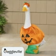 thumbnail image 2 of Gaggleville Pumpkin Goose Outfit, Fits 23" H Large Porch Goose by Fox Valley Traders, 2 of 9