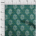 thumbnail image 1 of oneOone Organic Cotton Poplin Twill Fabric Leaves & Floral Block Print Fabric By The Yard 42 Inch Wide, 1 of 4