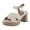 Eggnog Leather, variant on Zephyr Women's Sandals Black Burnished Leather Size 7.5 M
