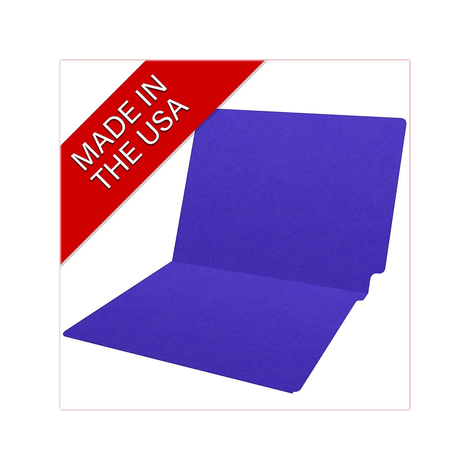 Medical Arts Press Heavy-Duty End Tab File Folder Straight Cut Letter-Size Purple 40/Box