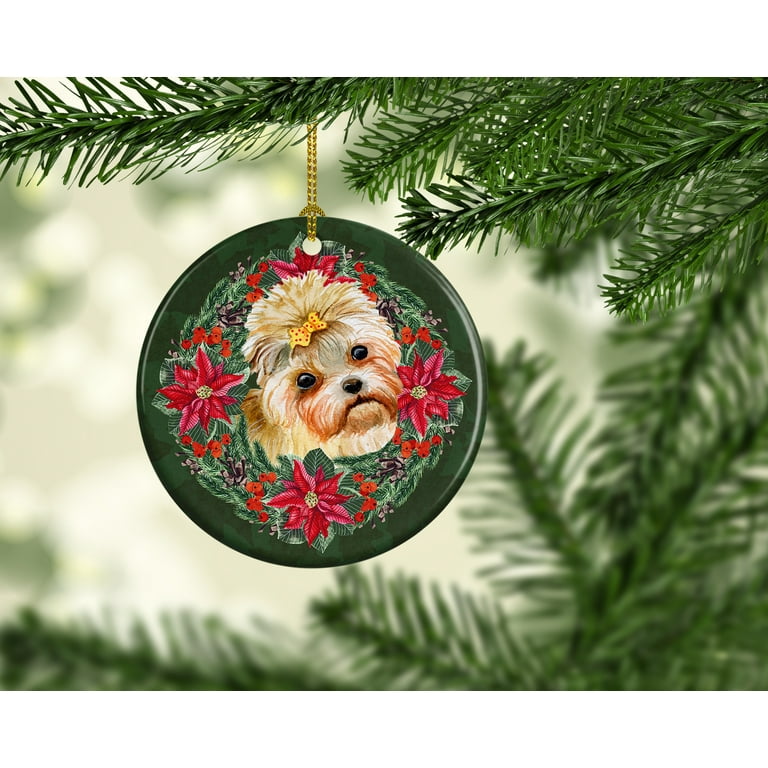 Morkie 2024 christmas ornament