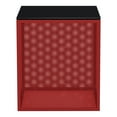 thumbnail image 3 of Furniture of America Emree Glass Top Side Table, Red, 3 of 5