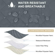 Sanmadrola 100% Waterproof Sofa Cover Non Slip Couch Cover Machine Washable Slipcover Leakproof Furniture Protector for Dogs Kids Pets, Dark Gray, Oversized Sofa