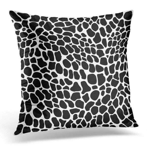 BOSDECO Lizard Reptile Skin Pattern Black and White Scale Pillowcase Pillow Cover Cushion Case 16x16 inch