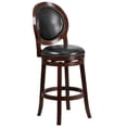 thumbnail image 1 of Pemberly Row Tabouret de Bar en Cuir 30" Noir et Cappuccino, 1 of 1