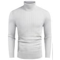 thumbnail image 6 of COOFANDY Men's Turtlenecks Sweater Slim Fit Knitted Long Sleeve Pullover Sweaters, 6 of 9
