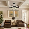 thumbnail image 3 of FINE MAKER 42 inch 7 Color Bluetooth Crystal Ceiling fan Light, Living room Remote Control Reversible 6 Speed Ceiling fan, 3 of 10