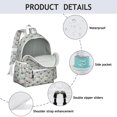 thumbnail image 4 of Pug and Love Heart Backpack for School,Cute School Bag,Schoolbag with Adjustable Shoulder Straps & Padded Back,13.4"x11"x4.7", 4 of 6