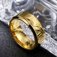 thumbnail image 3 of 18K Gold Plating High Polished Band 8mm Stainless Steel Men Women's Ring Sz 5-14, 3 of 5