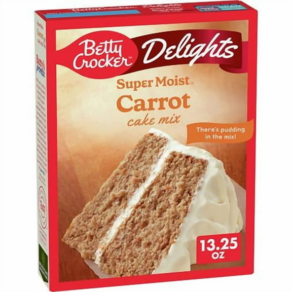 Betty Crocker Delights Super Moist Carrot Cake Mix, Easter Treats, 13.25 Oz