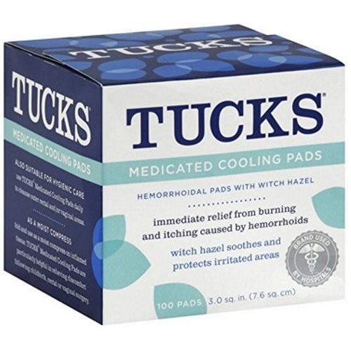 TUCKS Medicated Cooling Pads 100 Each (Pack of 2)