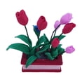 thumbnail image 3 of Casa de muñecas Flor 1:12 Escala Miniaturas Modelo Mini Florero Planta artificial Simulación Escena de vida Planta de jardín Tulipanes para adornos de, 3 of 8