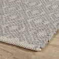thumbnail image 5 of Optic Diamond Grey/Ivory Handwoven Cotton Rug, 2'6" x 8' Runner, 5 of 6