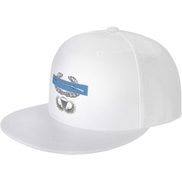 Combat Infantry Badge (CIB) Jump Wings Unisex Flat Brim Visor hat Adjustable Baseball Cap