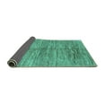 thumbnail image 2 of Ahgly Company Indoor Square Abstract Turquoise Blue Contemporary Area Rugs, 3' Square, 2 of 4