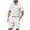 White, variant on Stamzod Men Short Sets Outfits Summer Solid Color Turndown Shirts & Cargo Shorts Set with Pocket Plus Size Two Piece Daily Casual Sweatsuits for Men Black S