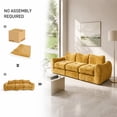 thumbnail image 7 of 102in Sectional Sofa for Living Room, Convertible Cloud Sofa Bed Sleeper, No Assembly Needed, Yellow, 7 of 7