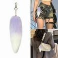 thumbnail image 6 of 20cm Long Realistic Foxy Tail Key Chain Decorative Keyring Plush Bag Hanging Pendant for Backpacks and Handbags, 6 of 7