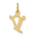 thumbnail image 3 of Auriga Fine Jewelry 14K Yellow Gold Letter V Initial Charm Pendant for Women, 3 of 6