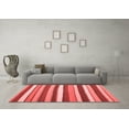 thumbnail image 3 of Ahgly Company Indoor Square Abstract Red Contemporary Area Rugs, 5' Square, 3 of 4