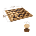 thumbnail image 3 of ArtCreativity Gamie Checkers Classic Wood Brown Board Game Set with 24 Pieces, 3 of 7