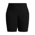 thumbnail image 5 of Terra & Sky Women's Plus Size Bike Shorts with Pocket, Sizes 0X-5X, 5 of 5
