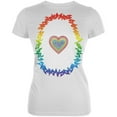 thumbnail image 1 of Halloween Rainbow Heart Unicorn Costume Pony Juniors Soft T Shirt White X-SM, 1 of 2