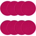 thumbnail image 1 of for Drinks , Perfect Silicone Drink s Set of 8, Non-Stick for Coffee Table, Wooden Table, Heat Resistant Set with Deep Grooved, s Fit All Cups(Rose Red), 1 of 7