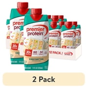 (2 pack) Premier Protein Shake, Cake Batter Delight, 30g Protein, 11 fl oz, 12 Ct