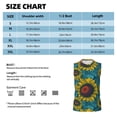 thumbnail image 6 of Xecao Sunflowers Print Men's Tank Top: Sleek Sleeveless Tee for Casual Sports and Beach Occasions-Large, 6 of 7