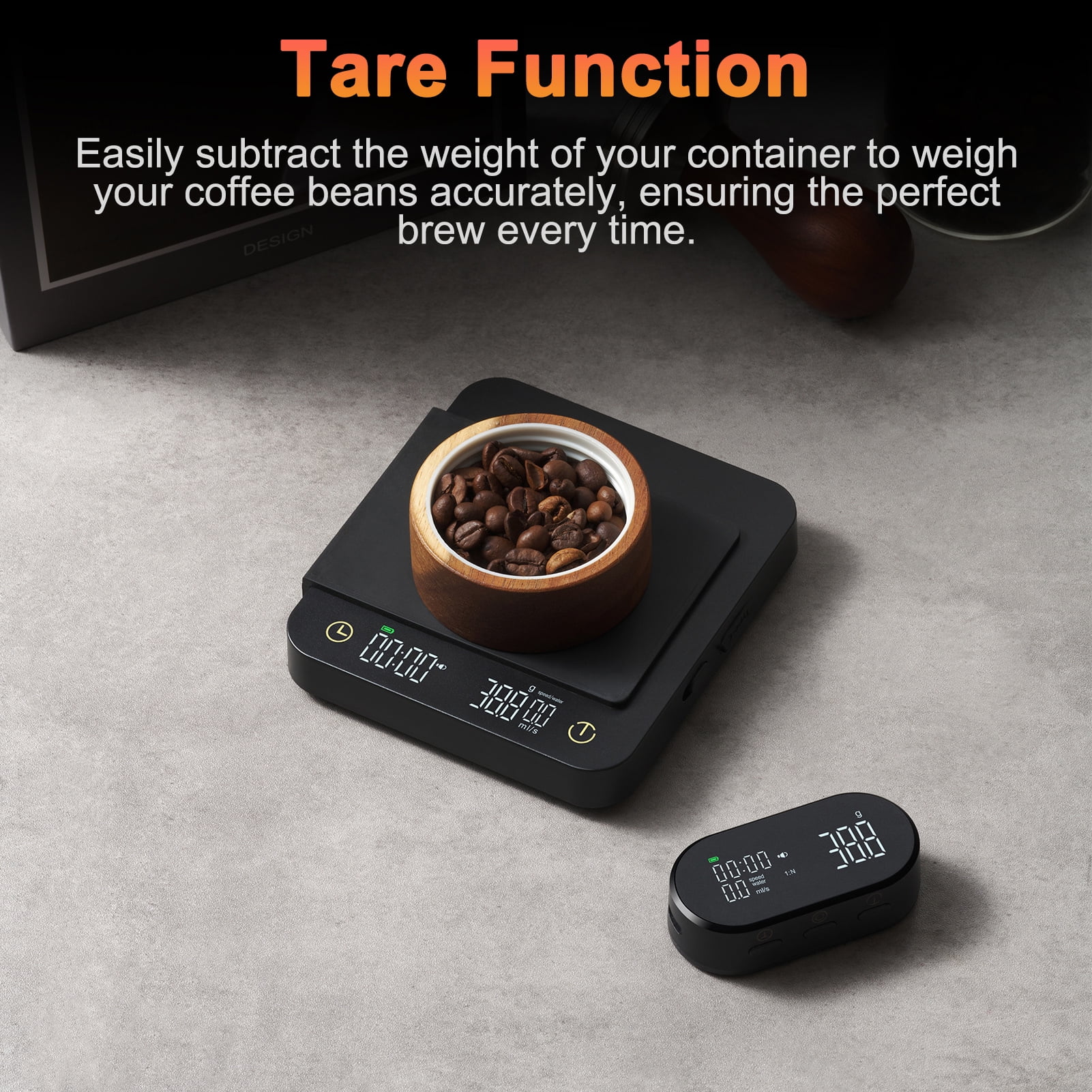 Scale Digital Coffee Scale With Timer &amp; Wireless Display - 3kg/0.1g Accurate Kitchen Scale For  And Pour Over Coffee, Type-C Rechargeable Food Scale, Built-in Timer, 5