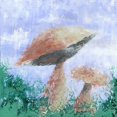 thumbnail image 3 of "Mushroom Mist" Painting Print on Wrapped Canvas, 3 of 5