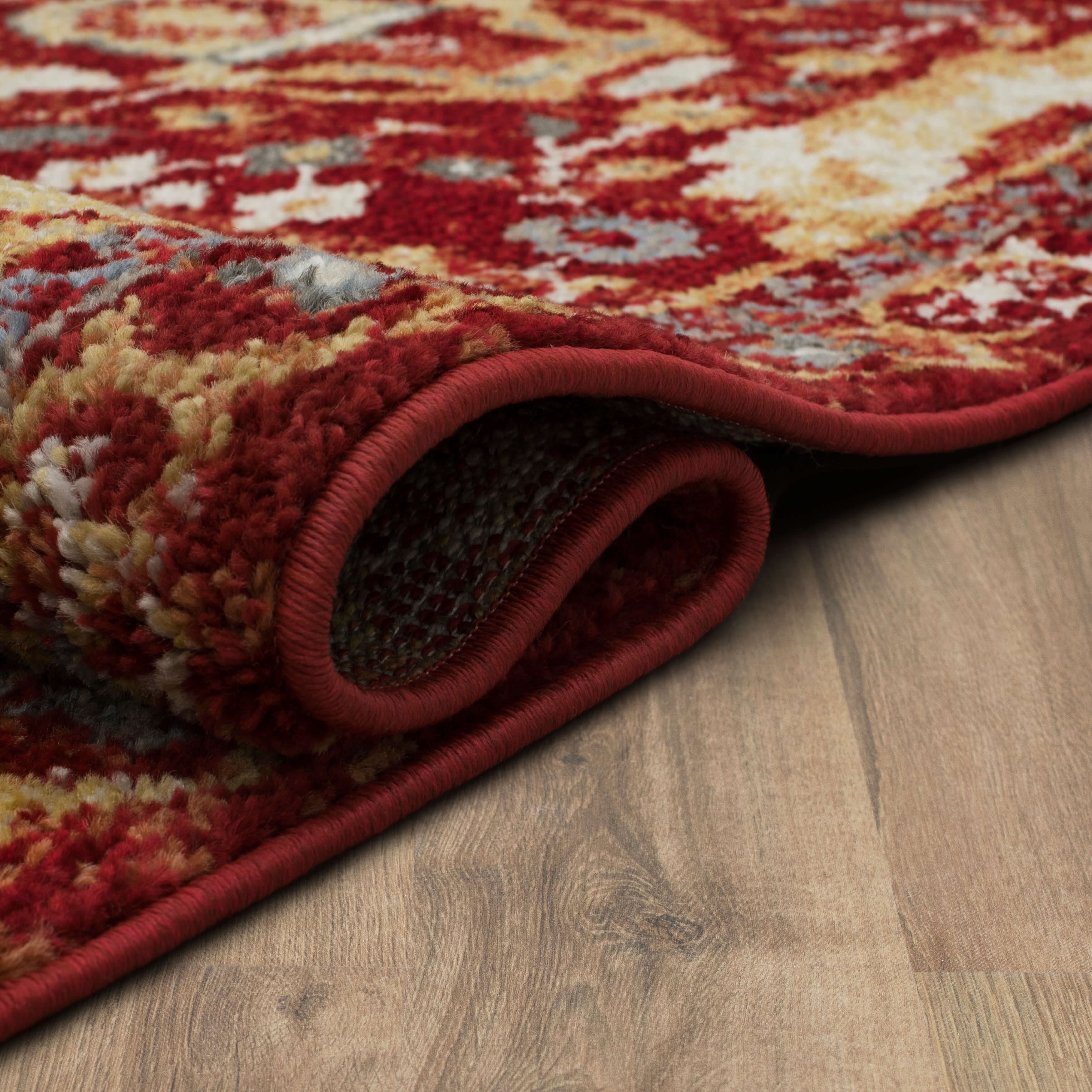 Mohawk Home Foster Indoor Ornamental Area Rug, Red, 5' 3" x 8'